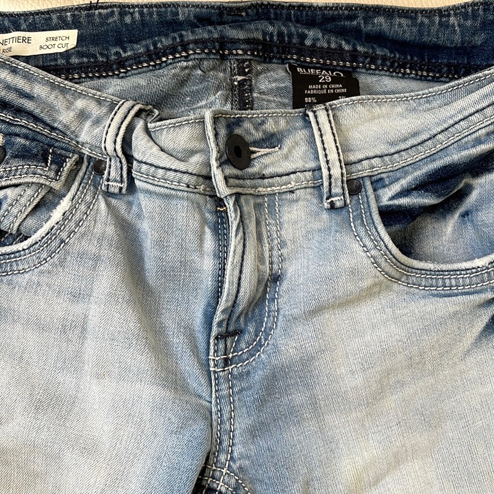 Buffalo 29 David Bitton Panettier Low Rise Stretch Boot Cut Jeans EUC
